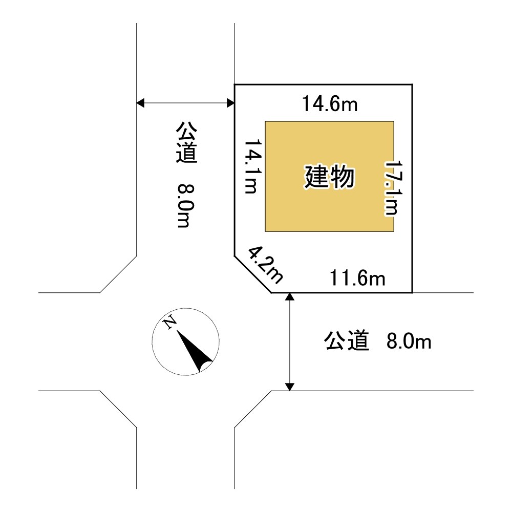 川東２１番　戸建て 間取図・土地図