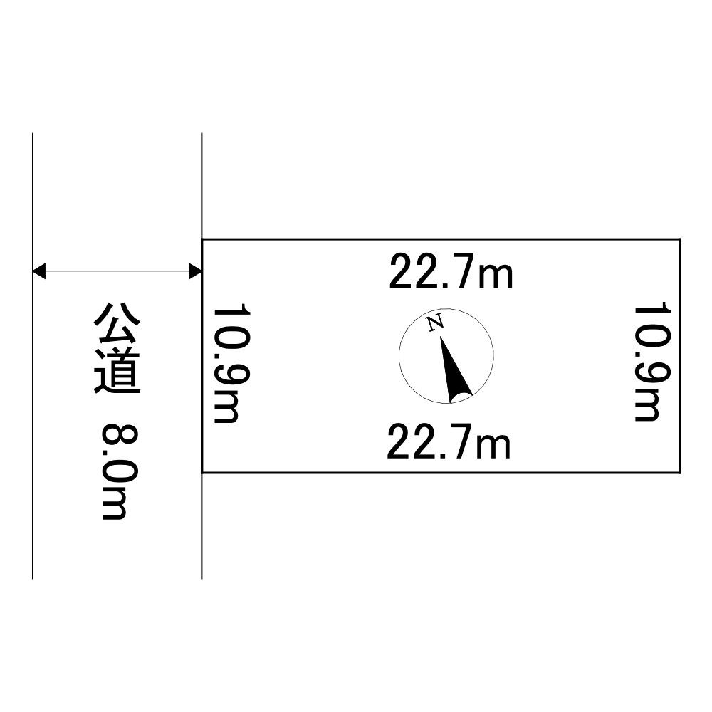 美幌町字三橋町１丁目１９番　土地 間取図・土地図