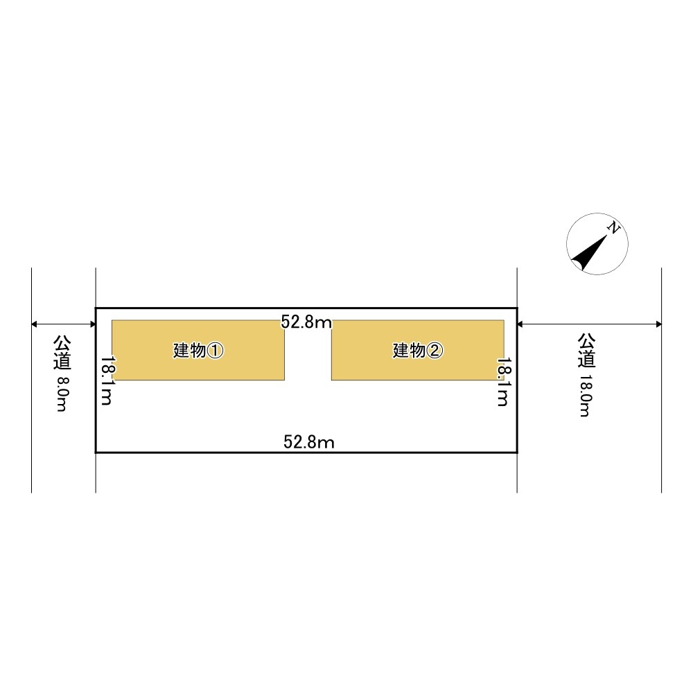 文京町６６３番　共同住宅 間取図・土地図