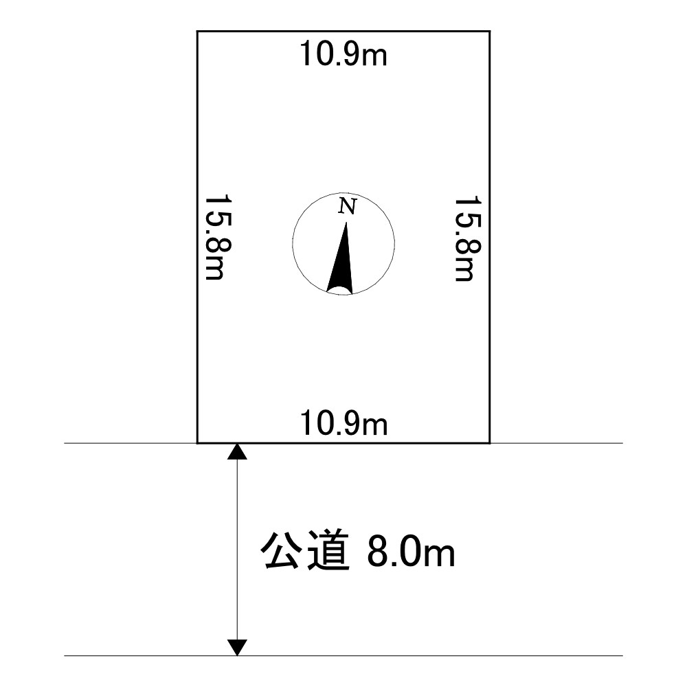 高栄東町３丁目１７０番　土地 間取図・土地図