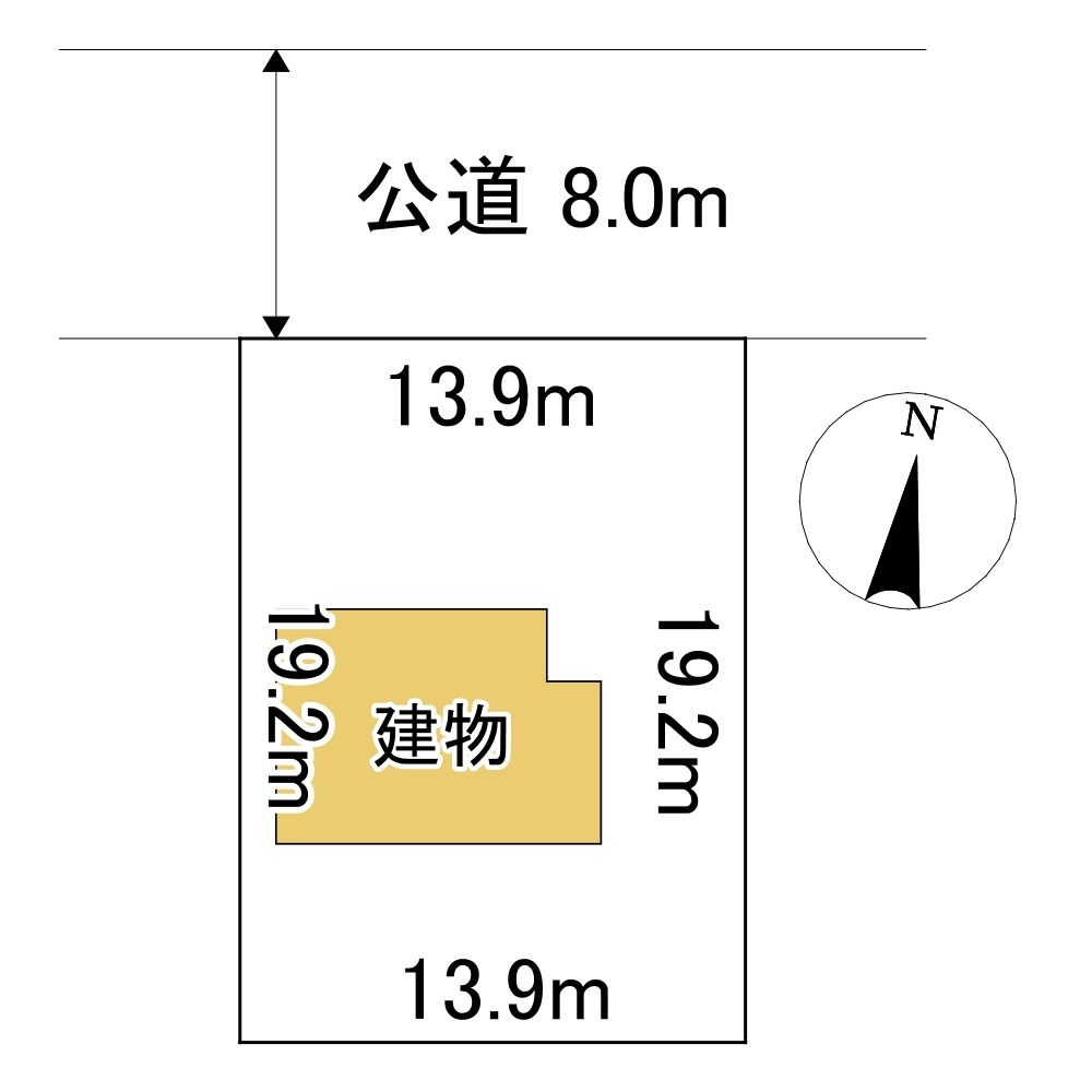 北上７３７番　戸建て 間取図・土地図