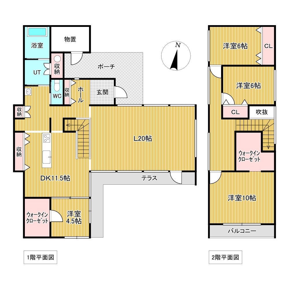 無加川町６３９番　戸建て 間取図・土地図