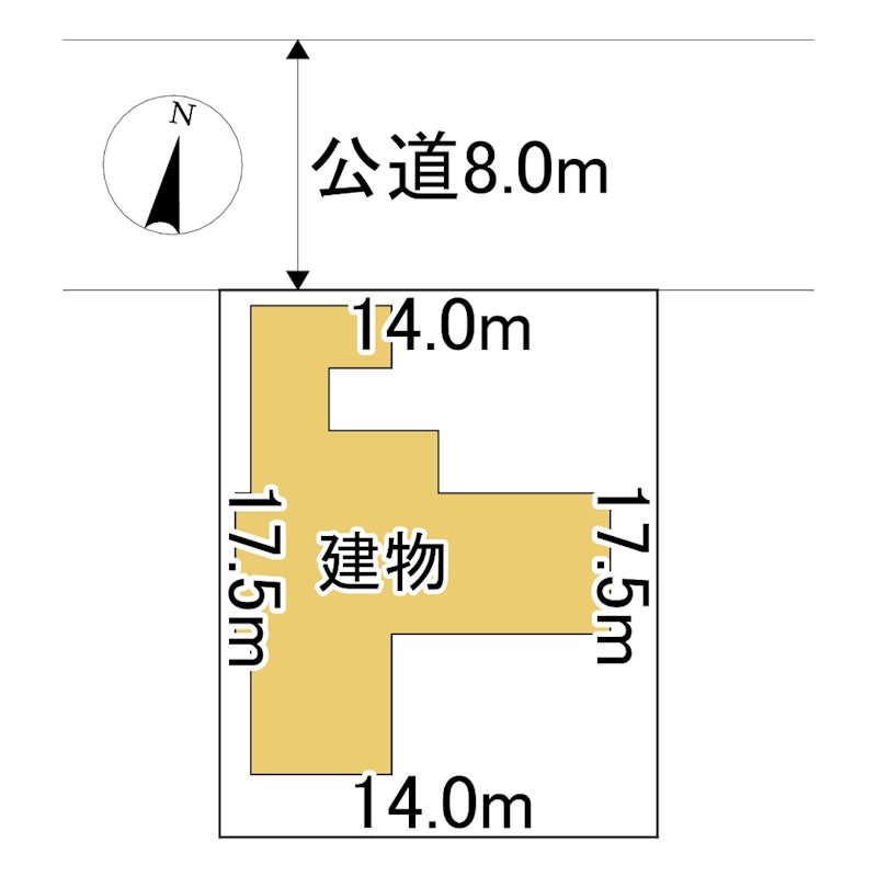無加川町６３９番　戸建て 間取図・土地図