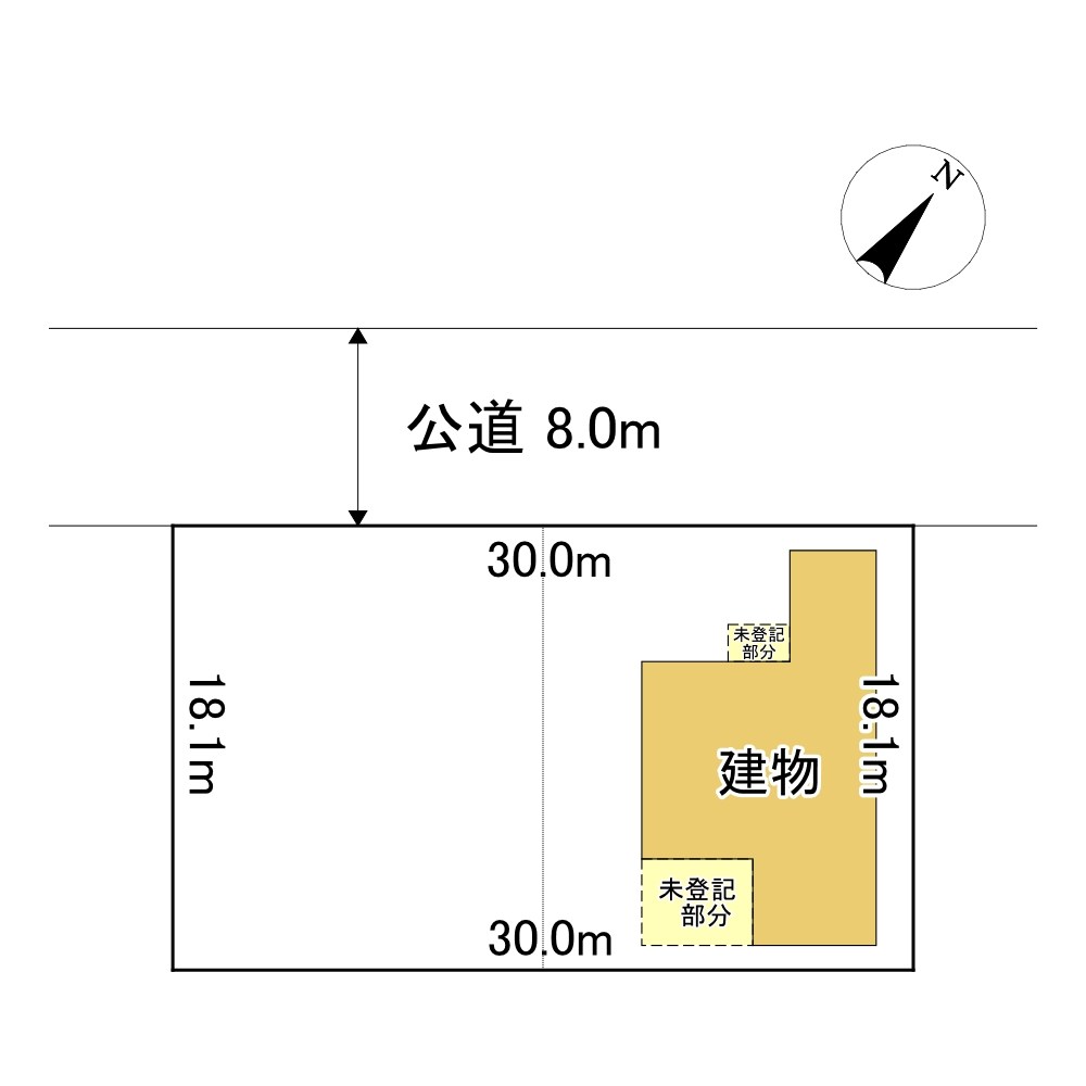 端野町三区３８９番　戸建て 間取図・土地図