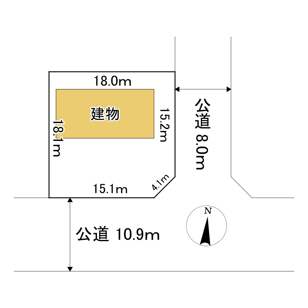 美山町南２丁目９番　共同住宅 間取図・土地図