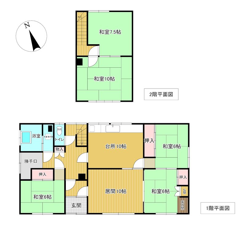美幌町字稲美１５９番　戸建て 間取図・土地図