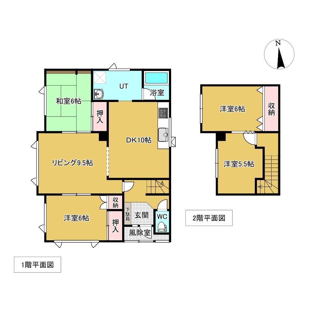 広明町１９９番　戸建て 間取図・土地図