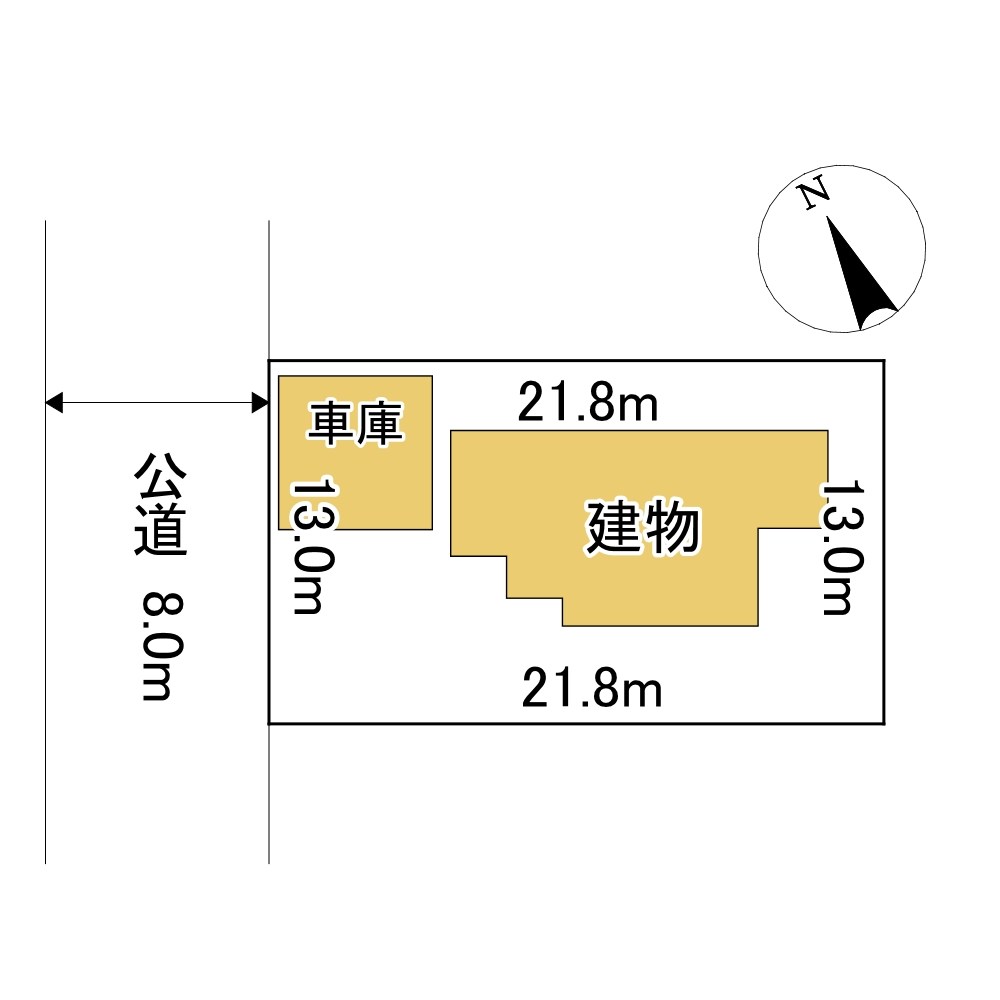 文京町６１４番　戸建て 間取図・土地図