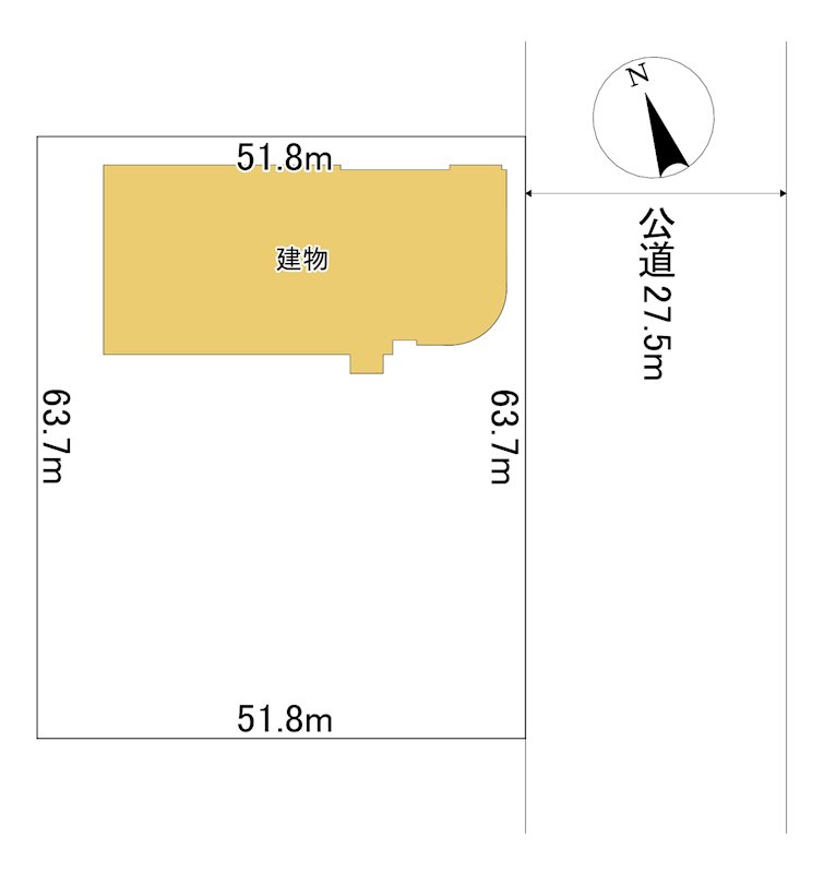 遠軽町大通北９丁目１番　店舗 間取図・土地図