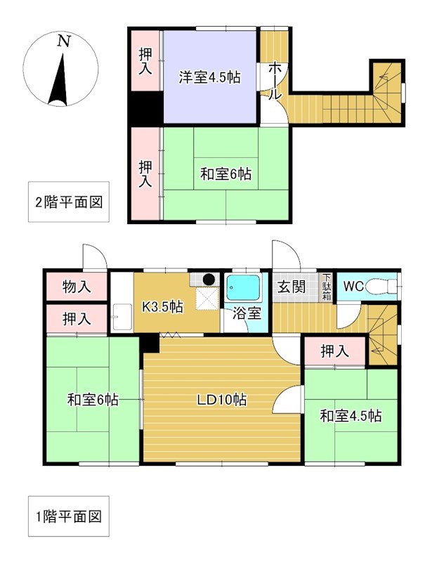 東相内町６５１番　戸建て 間取図・土地図