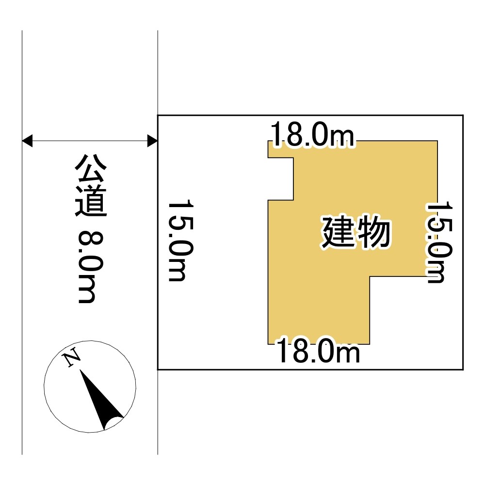 川東５６番　戸建て 間取図・土地図