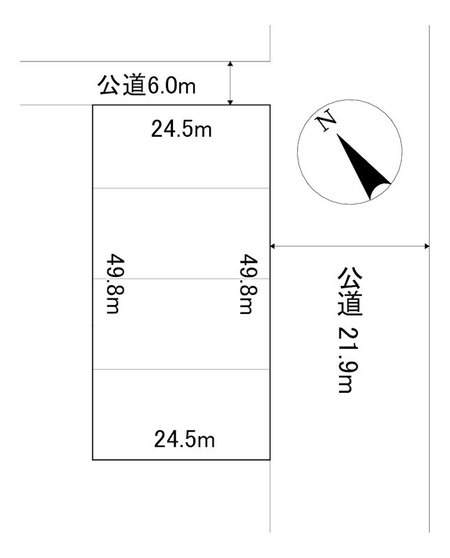 端野町三区４８０番　土地 間取図・土地図
