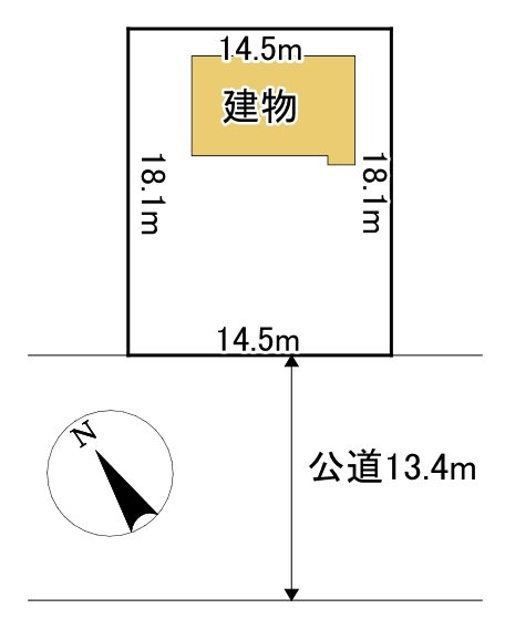 美幌町字稲美１０５番　戸建て 間取図・土地図