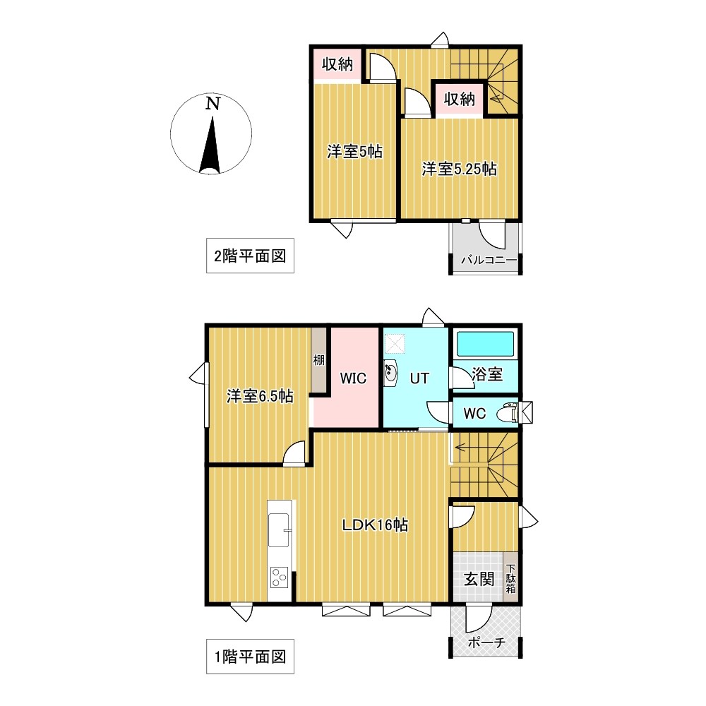 美山町南１０丁目３７番　戸建て 間取図・土地図