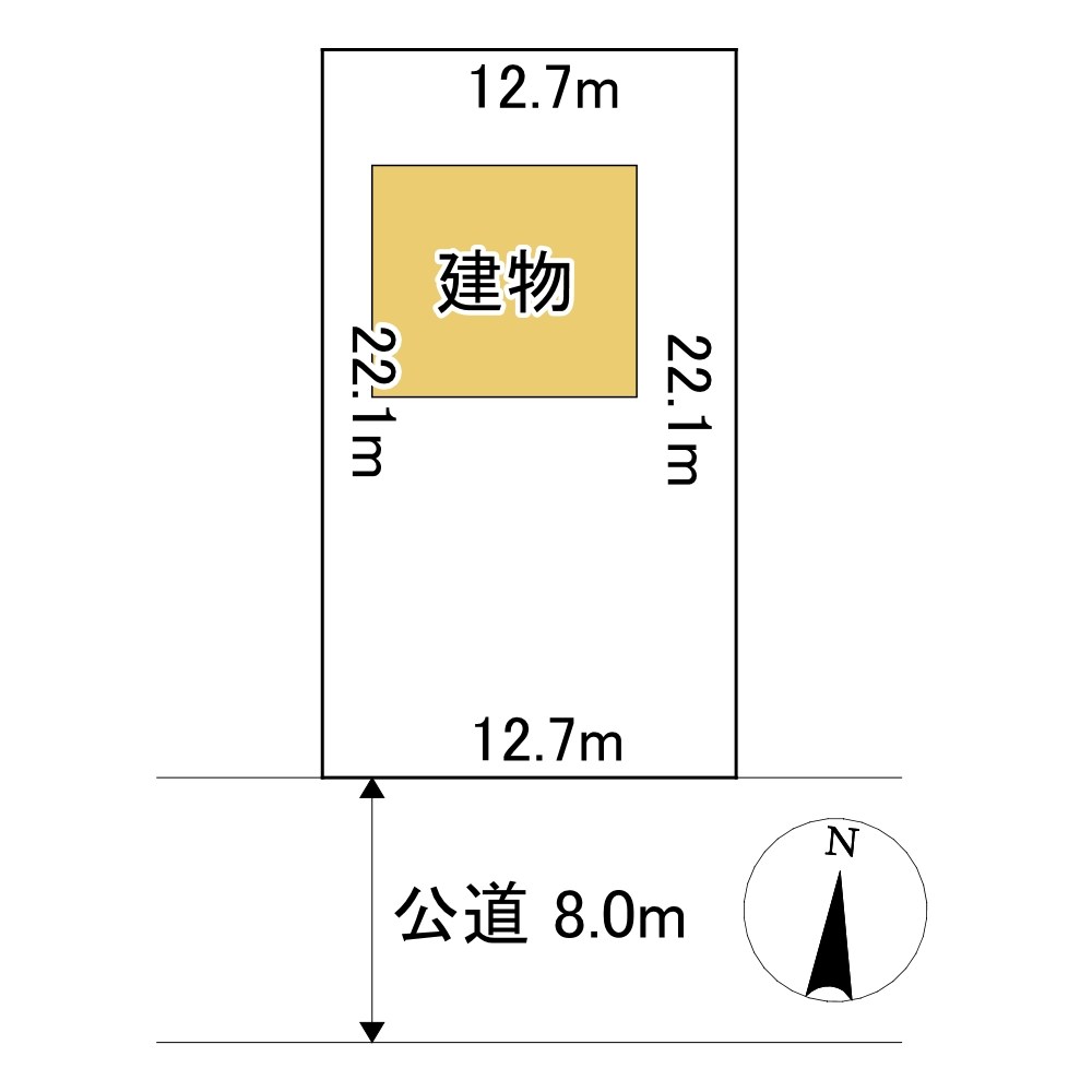 美山町南１０丁目３７番　戸建て 間取図・土地図