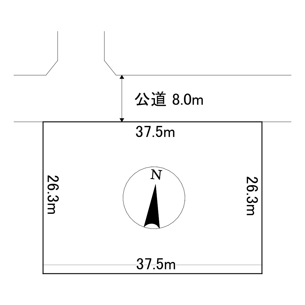 北進町３丁目８番　土地 間取図・土地図