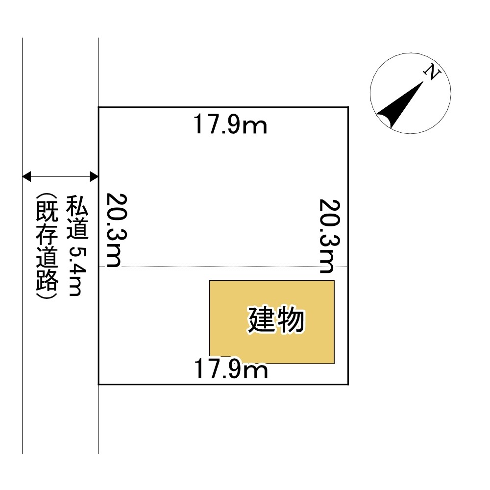 春光町３丁目３６番　土地 間取図・土地図