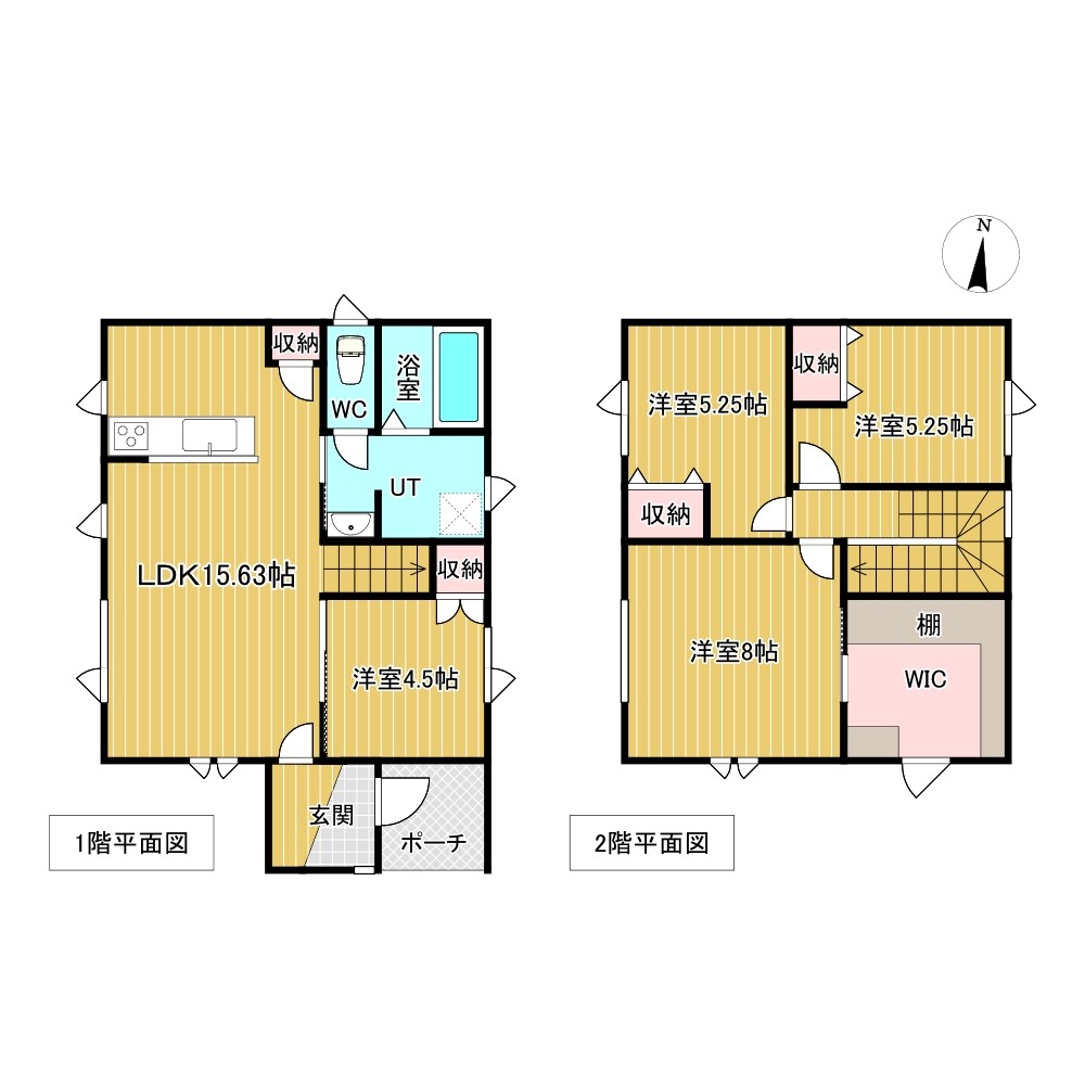 東三輪４丁目１６番　戸建て 間取図・土地図