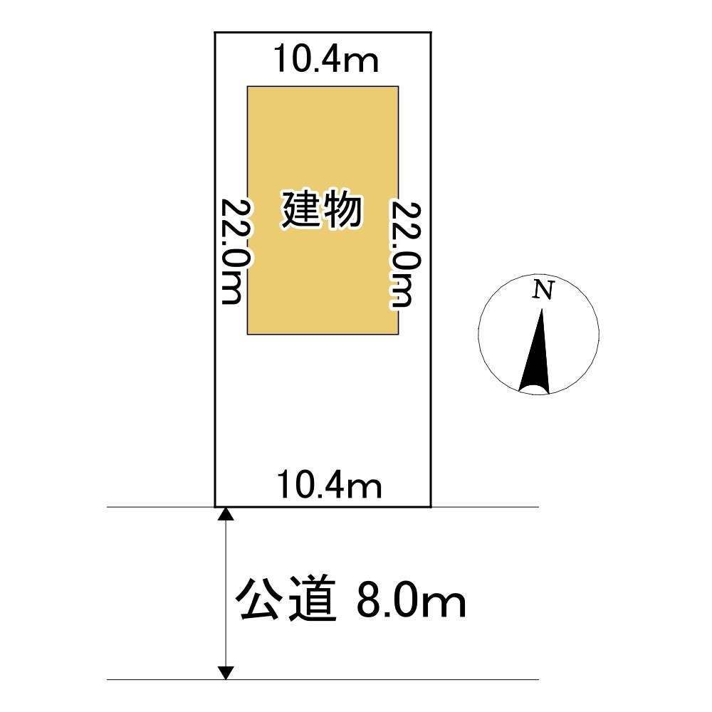 美山町西５丁目５０番　戸建て 間取図・土地図