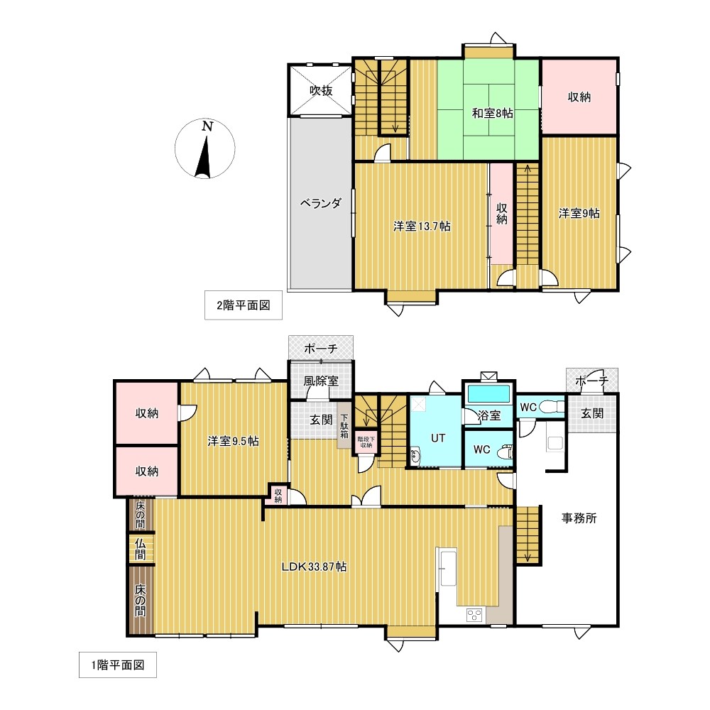 西三輪２丁目６６２番　戸建て 間取図・土地図