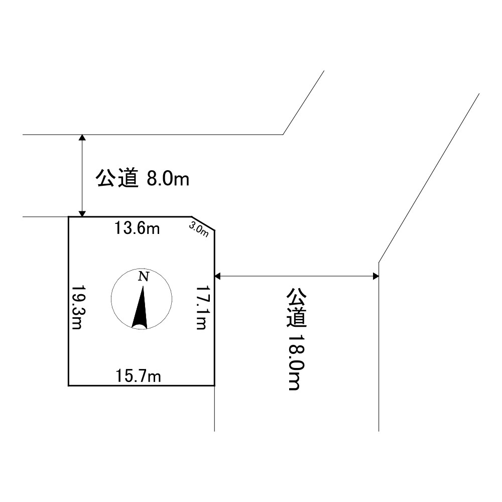 寿町４丁目８番　土地 間取図・土地図