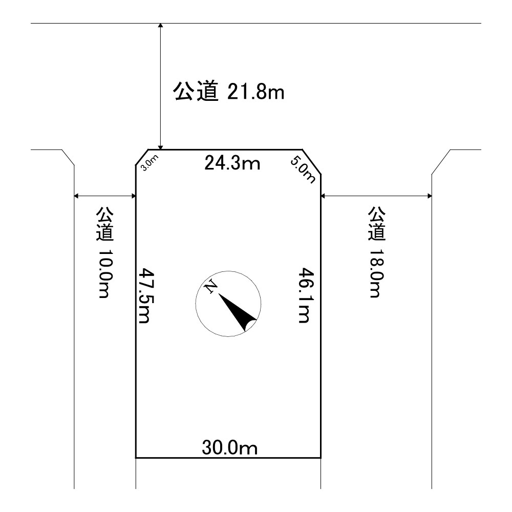 寿町４丁目１番　土地 間取図・土地図