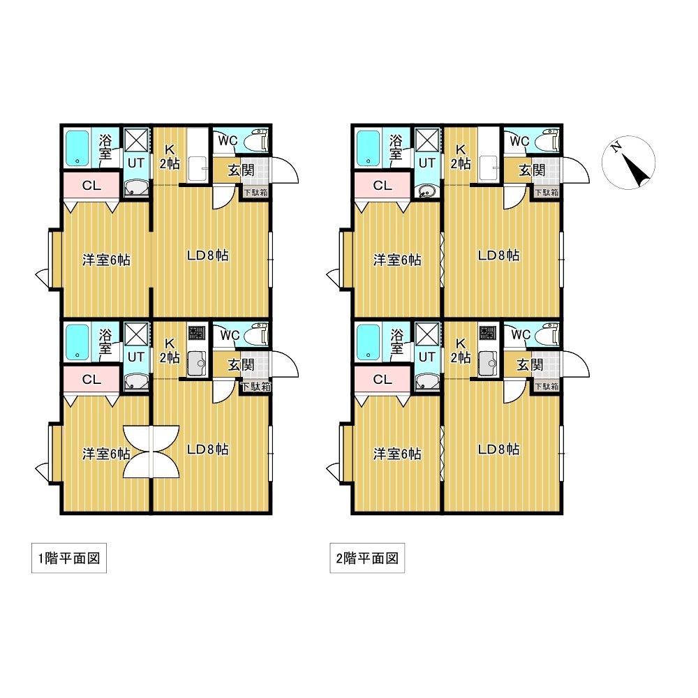 高砂町１８番　共同住宅 間取図・土地図