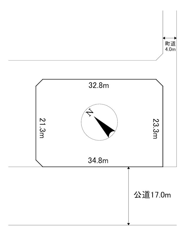 津別町字緑町11番13　土地 間取図・土地図