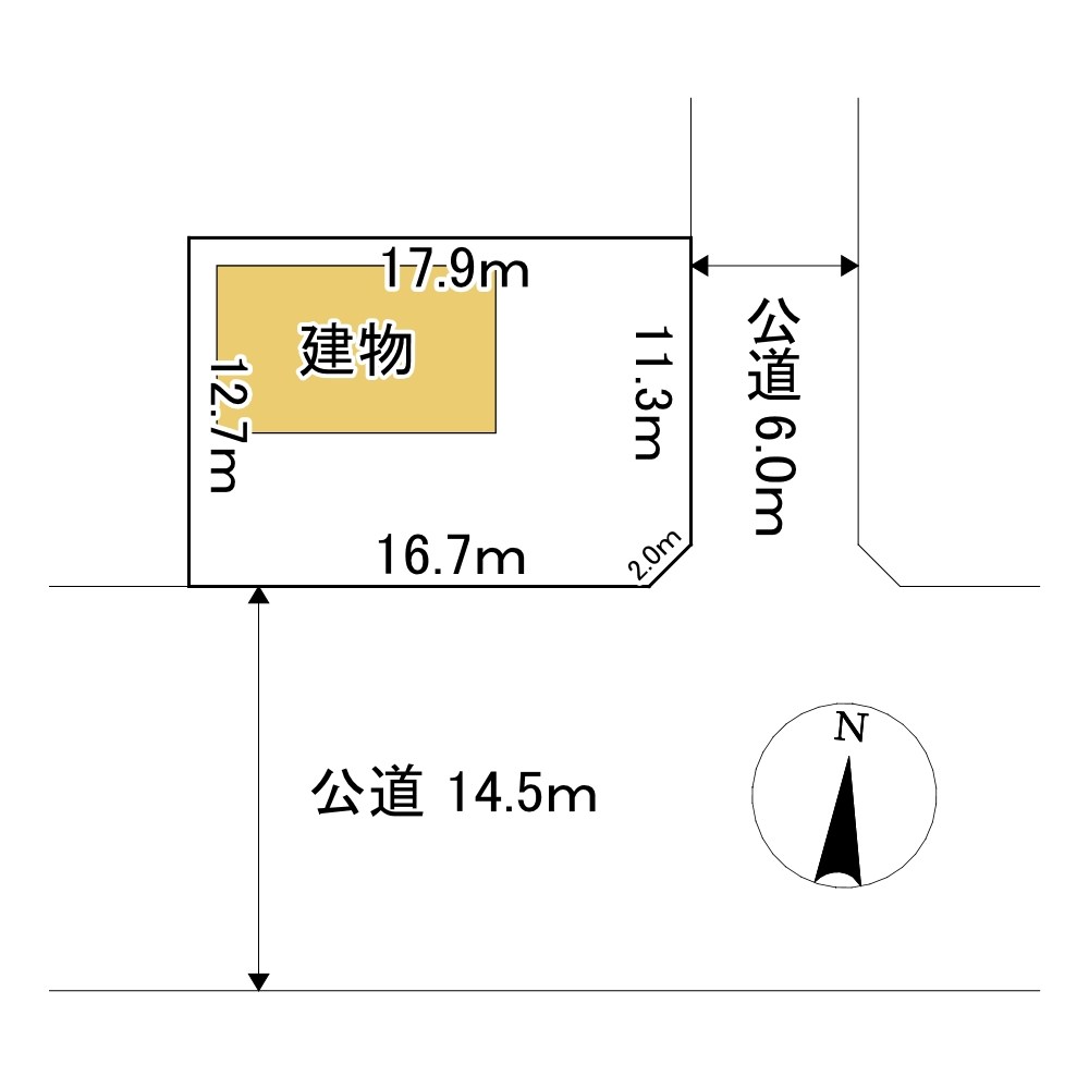 高栄東町3丁目156番　土地 間取図・土地図
