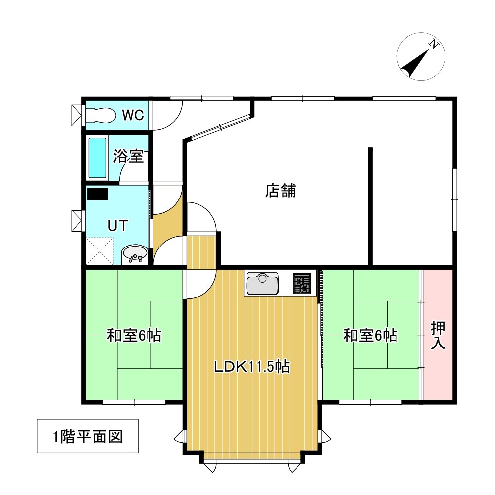 上ところ７８番　戸建て 間取図・土地図