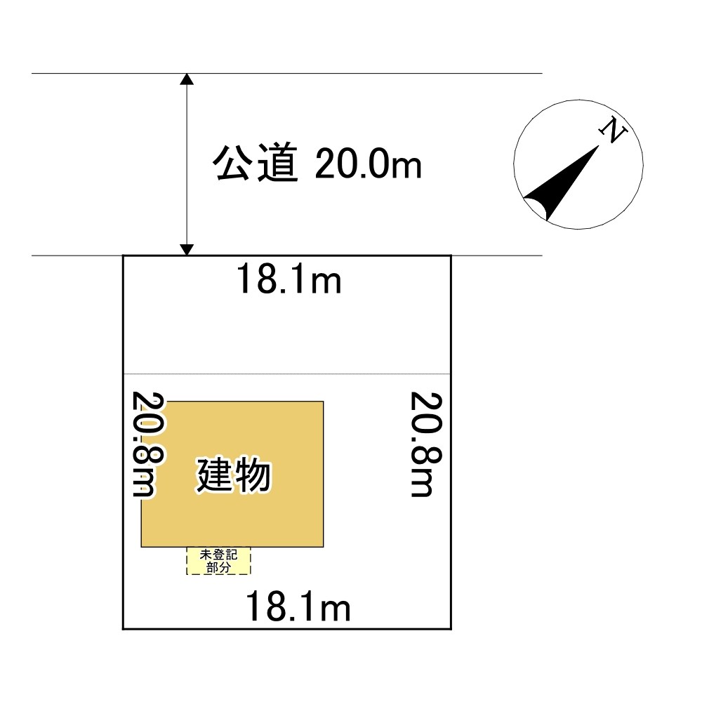 上ところ７８番　戸建て 間取図・土地図