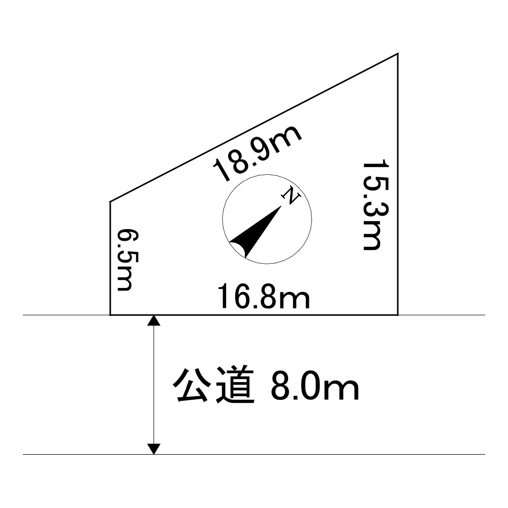 東陵町１７０番　土地 間取図・土地図