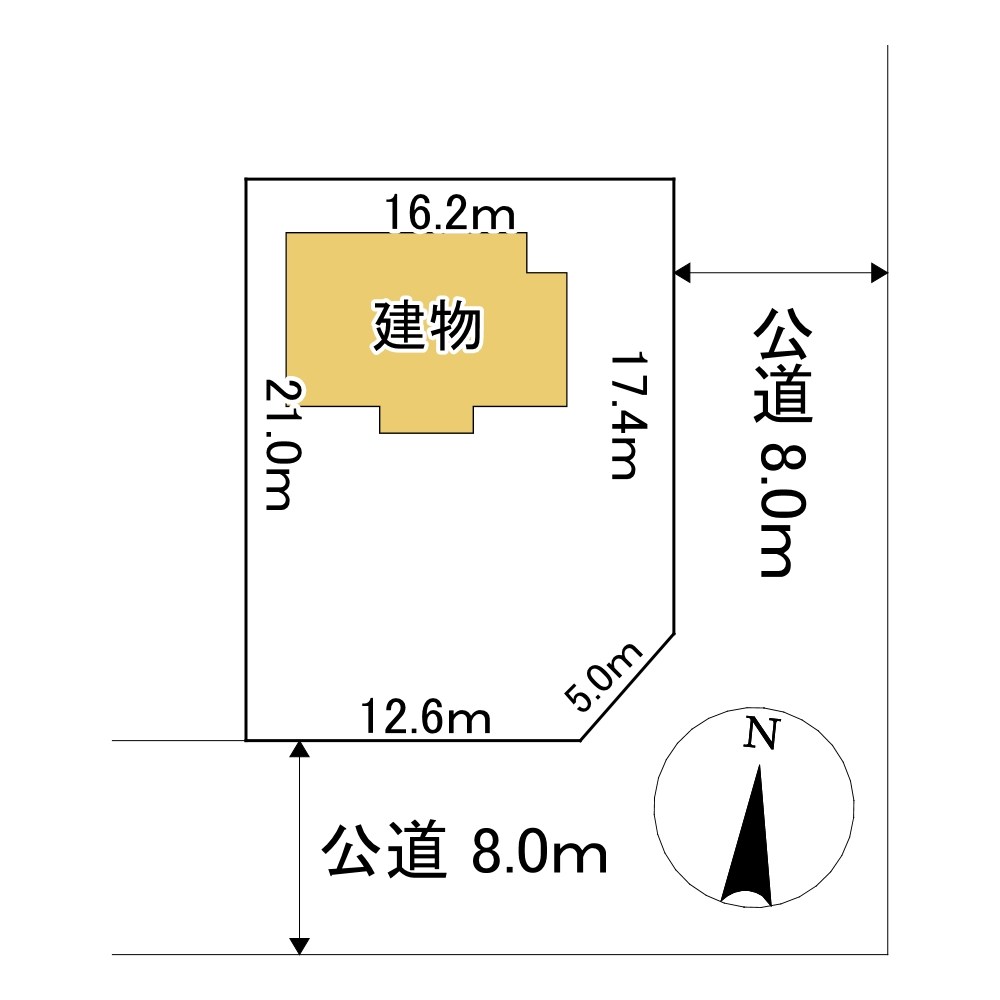 緑町３丁目２番　戸建て 間取図・土地図