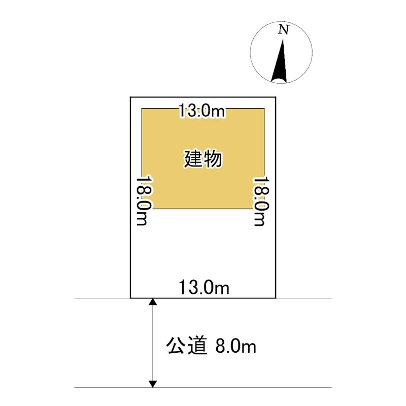 中央三輪３丁目５３０番　戸建て 間取図・土地図