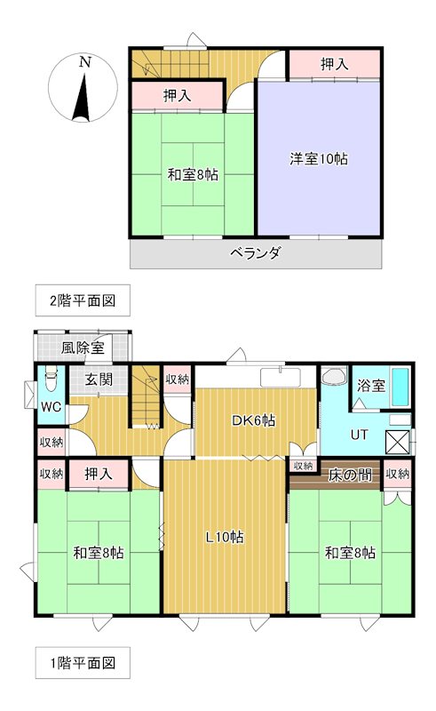 豊地１０３番　戸建て 間取図・土地図