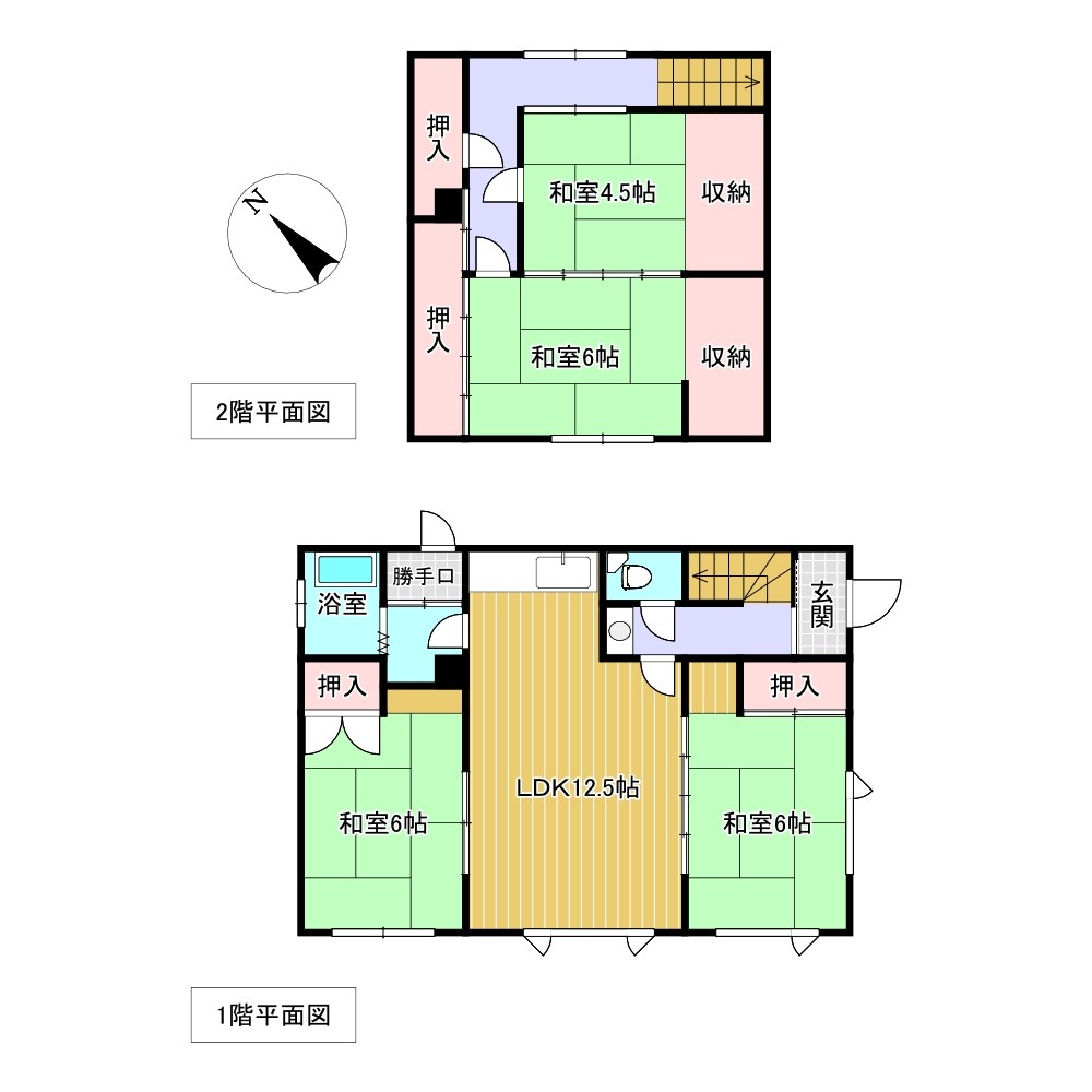 高砂町６番　戸建て 間取図・土地図