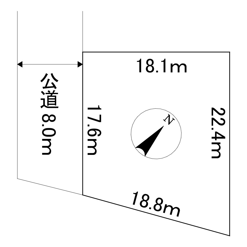 網走市鱒浦４丁目７９番　土地 間取図・土地図