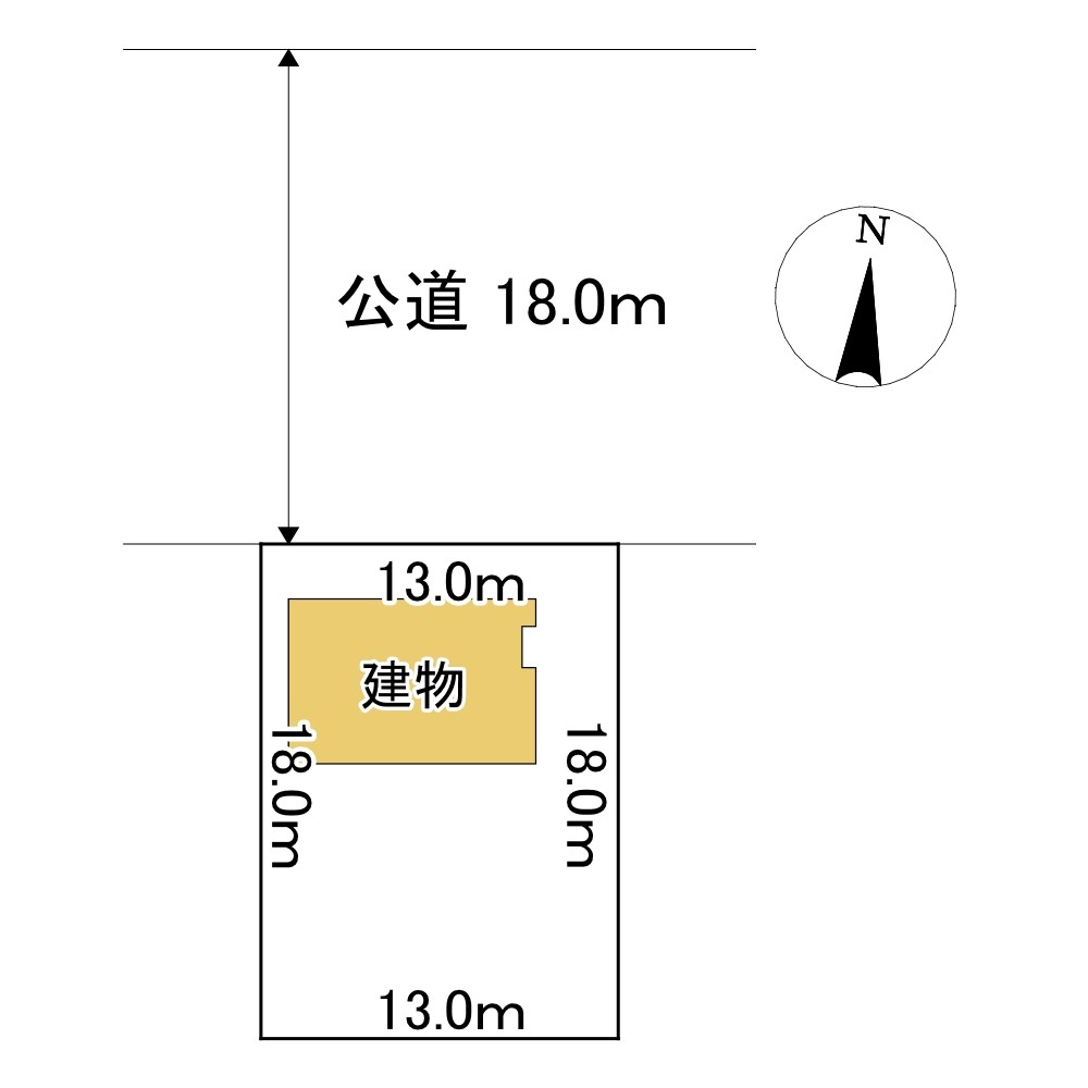 中央三輪３丁目５３０番　戸建て 間取図・土地図