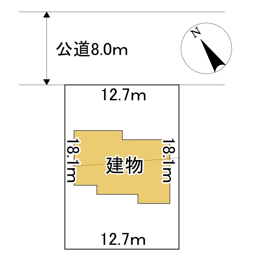 大正２６９番　戸建て 間取図・土地図