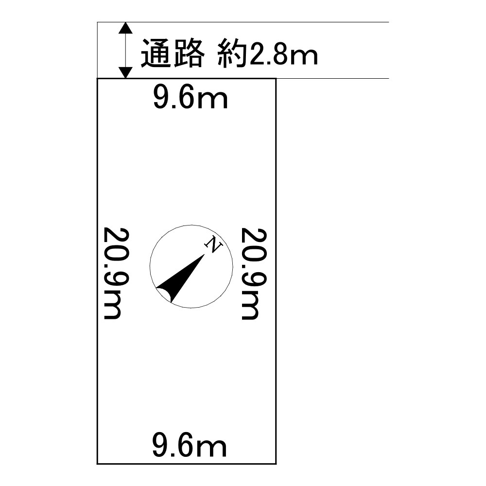 公園町１４７番　土地 間取図・土地図