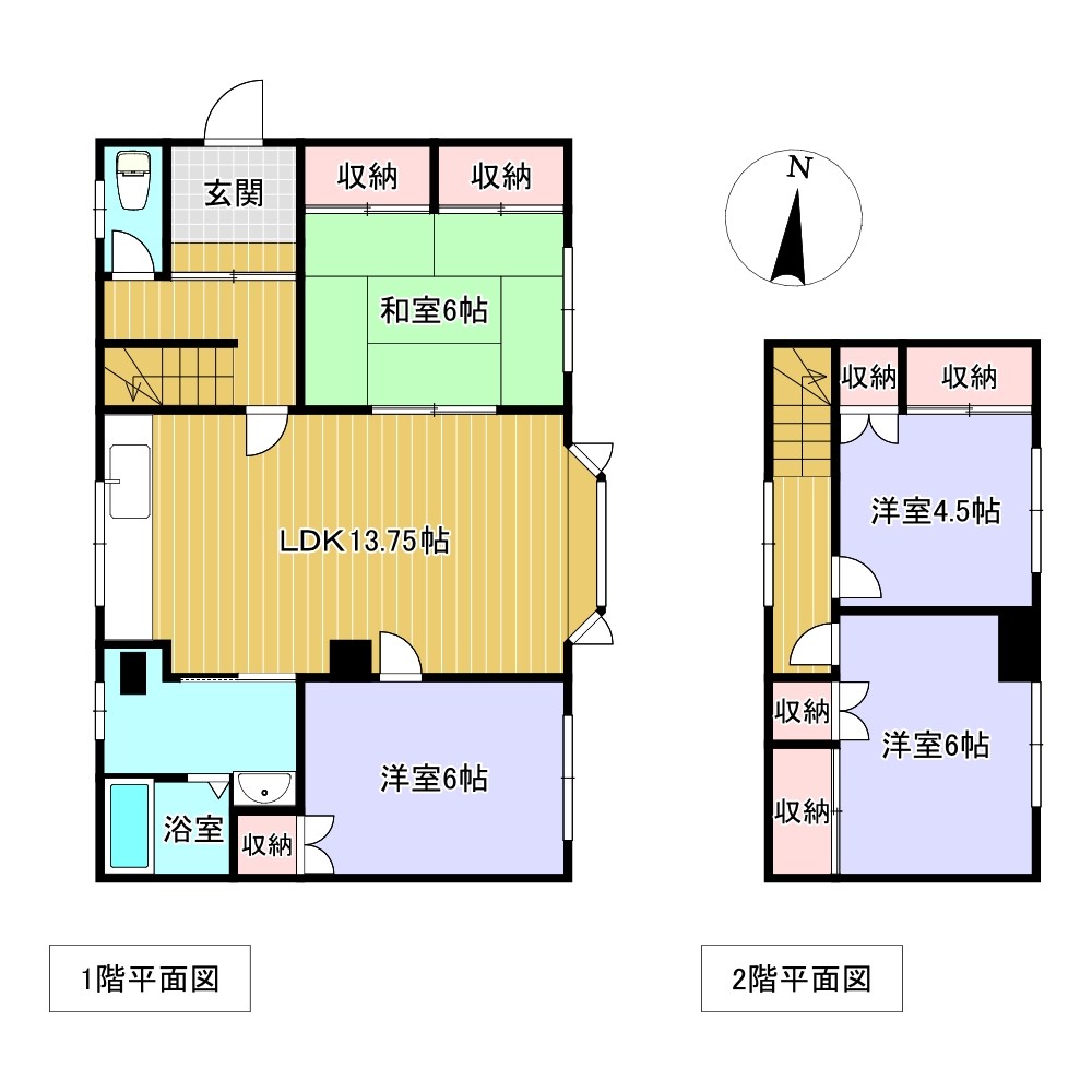 高栄東町3丁目174番　戸建て 間取図・土地図
