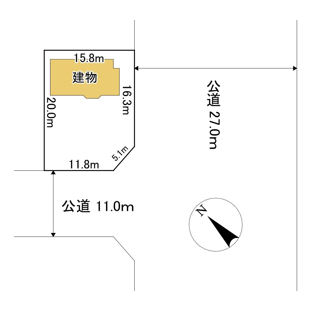 田端町７１番　戸建て 間取図・土地図