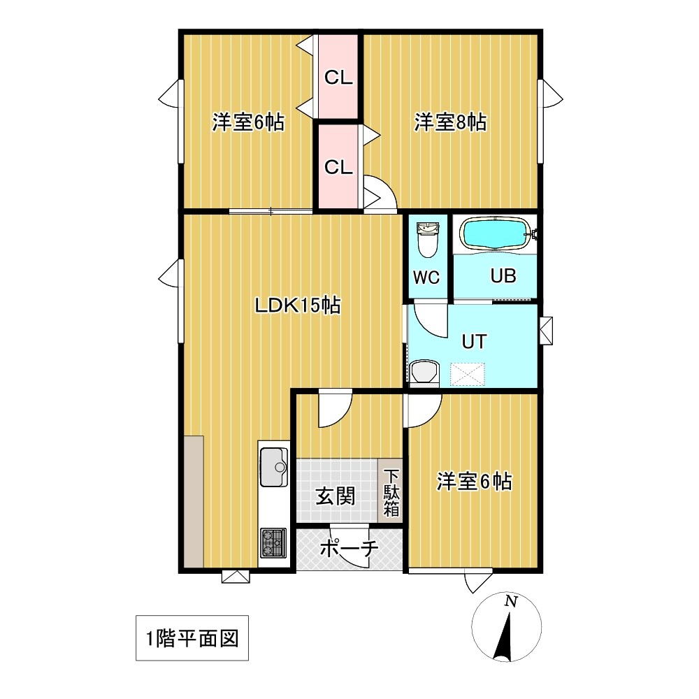 美芳町９丁目２番　戸建て 間取図・土地図
