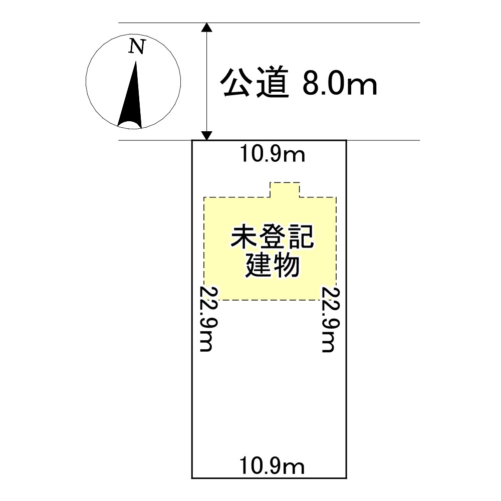 美山町南９丁目３６番　土地 間取図・土地図