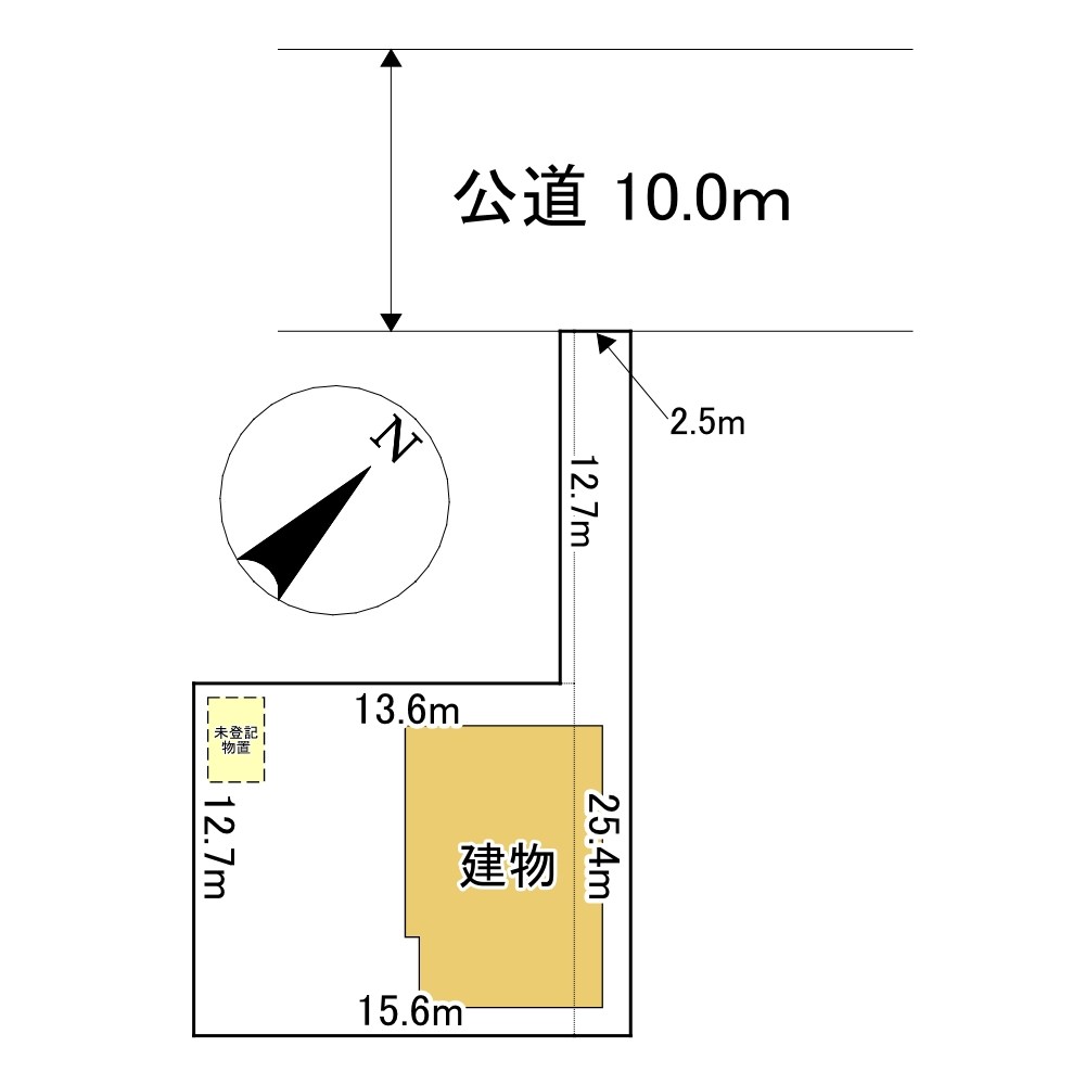 北７条東４丁目５番　戸建て 間取図・土地図