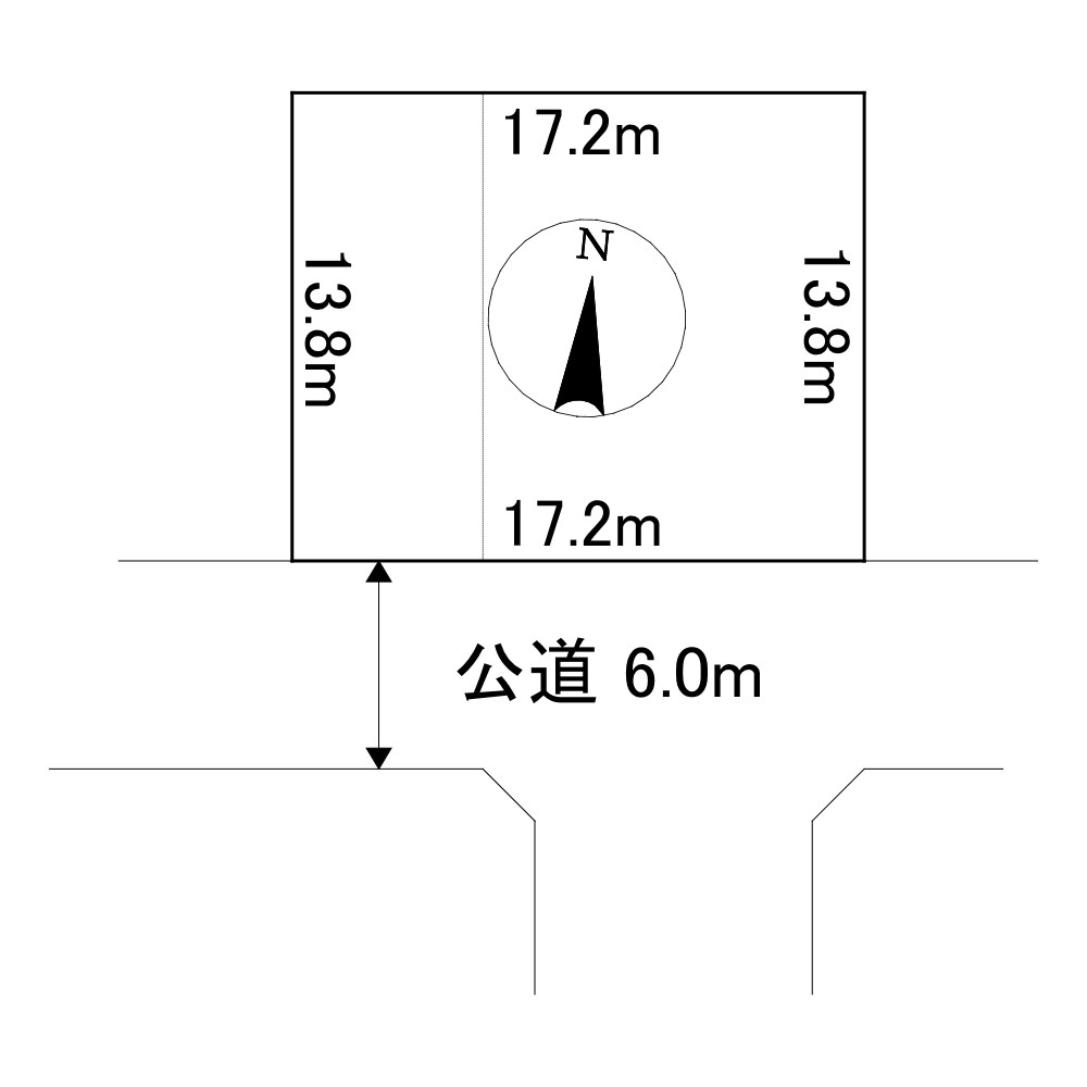 常盤町４丁目１３番　土地 間取図・土地図