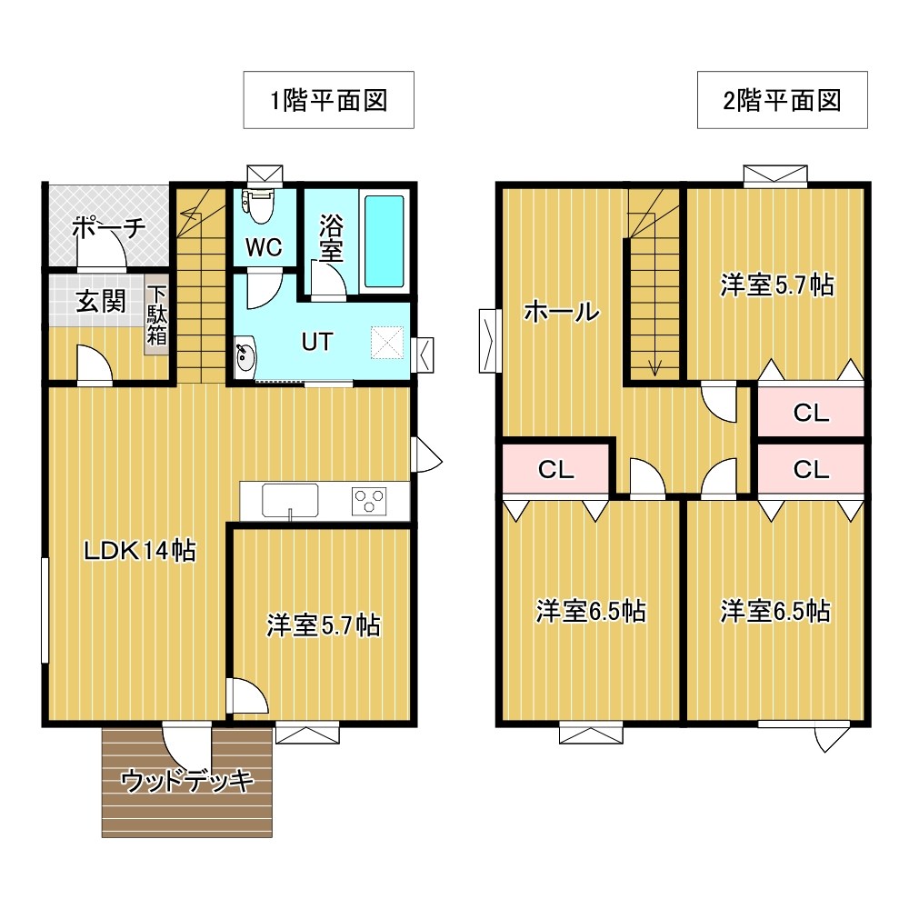 中ノ島町４丁目２番　戸建て 間取図・土地図