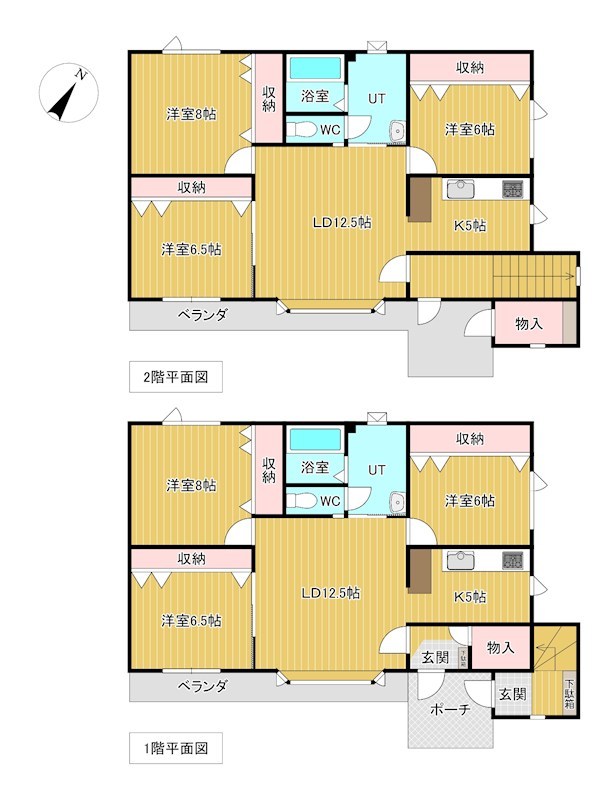 泉町４丁目１６７番　戸建て 間取図・土地図