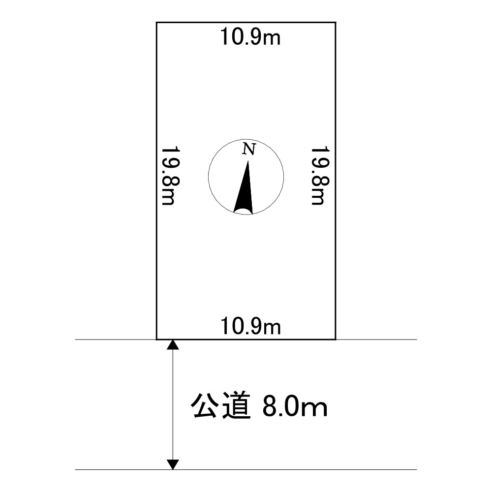 高栄東町２丁目１５３番　土地 間取図・土地図