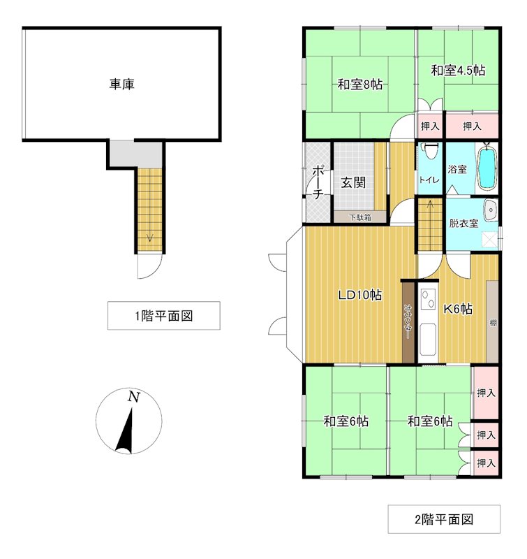 美幌町字美禽４番　戸建て 間取図・土地図